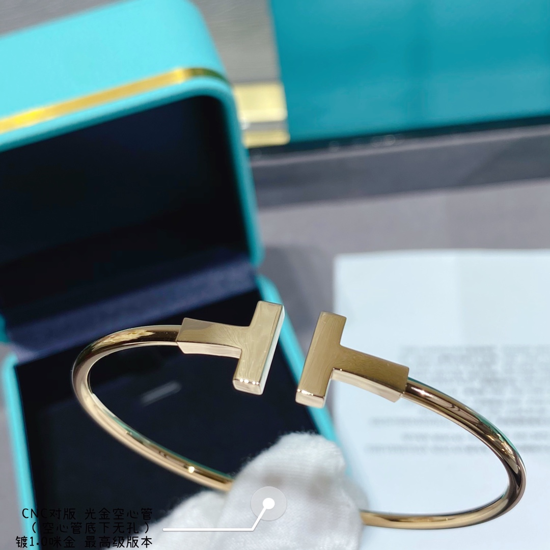 Tiffany Co Couple Bangle Gold Silver Couple Style