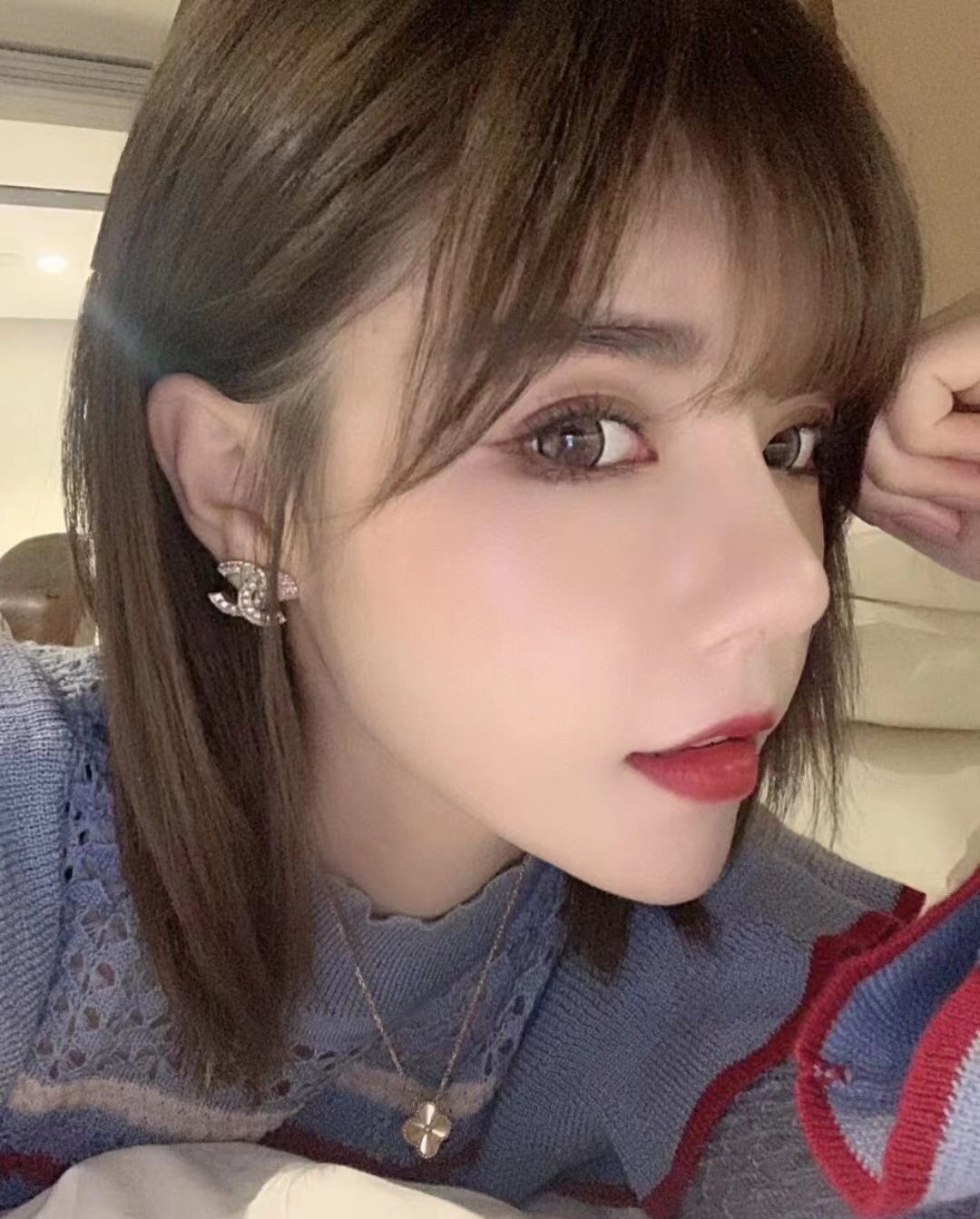 Chanel Earrings Silver