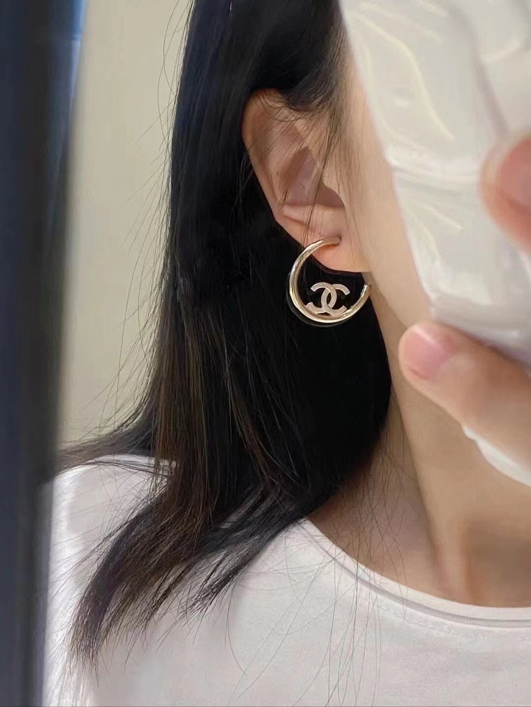 Chanel Earrings Silver