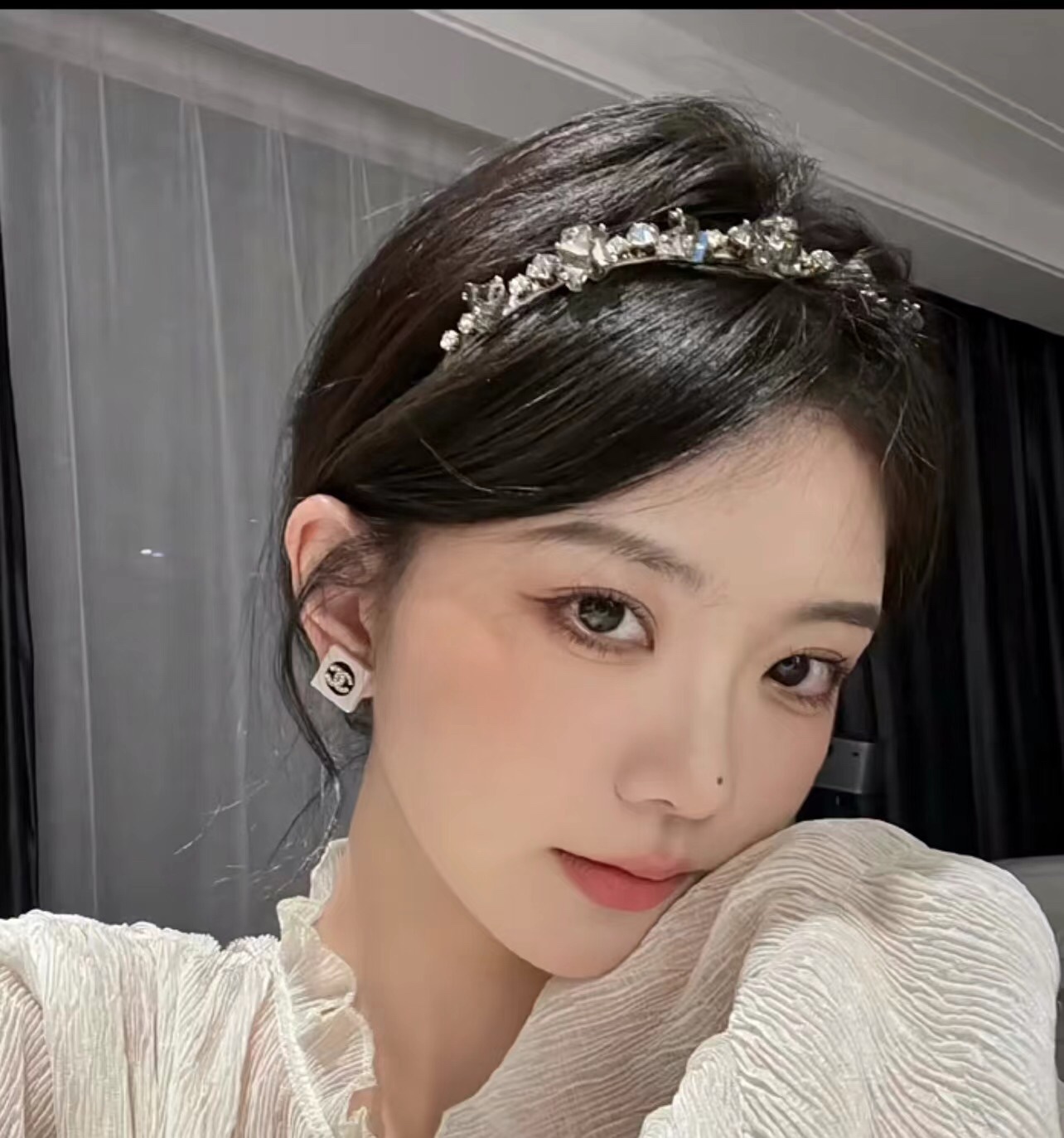 Chanel Earrings Silver