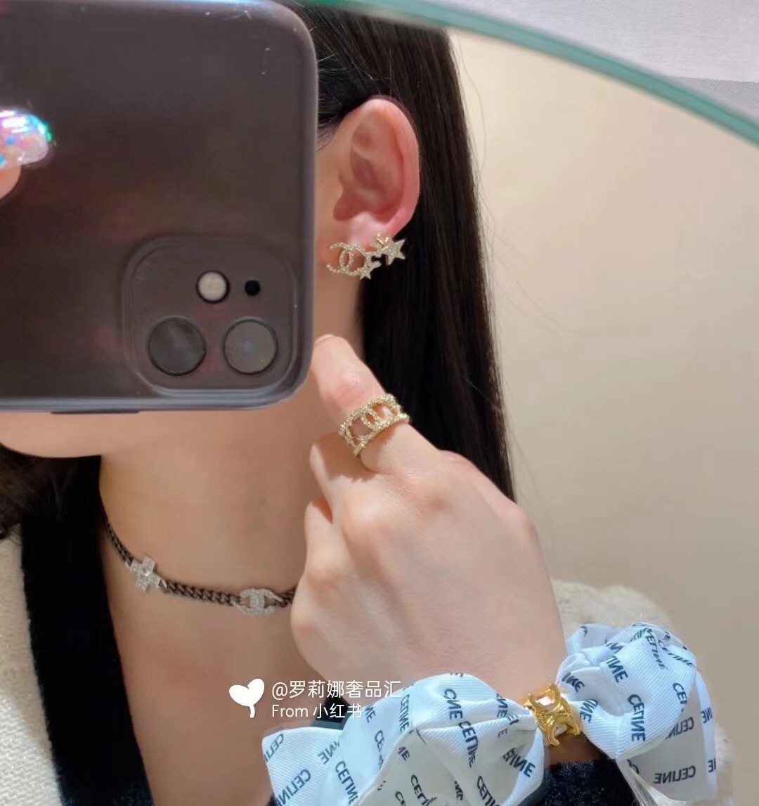 Chanel Earrings Silver