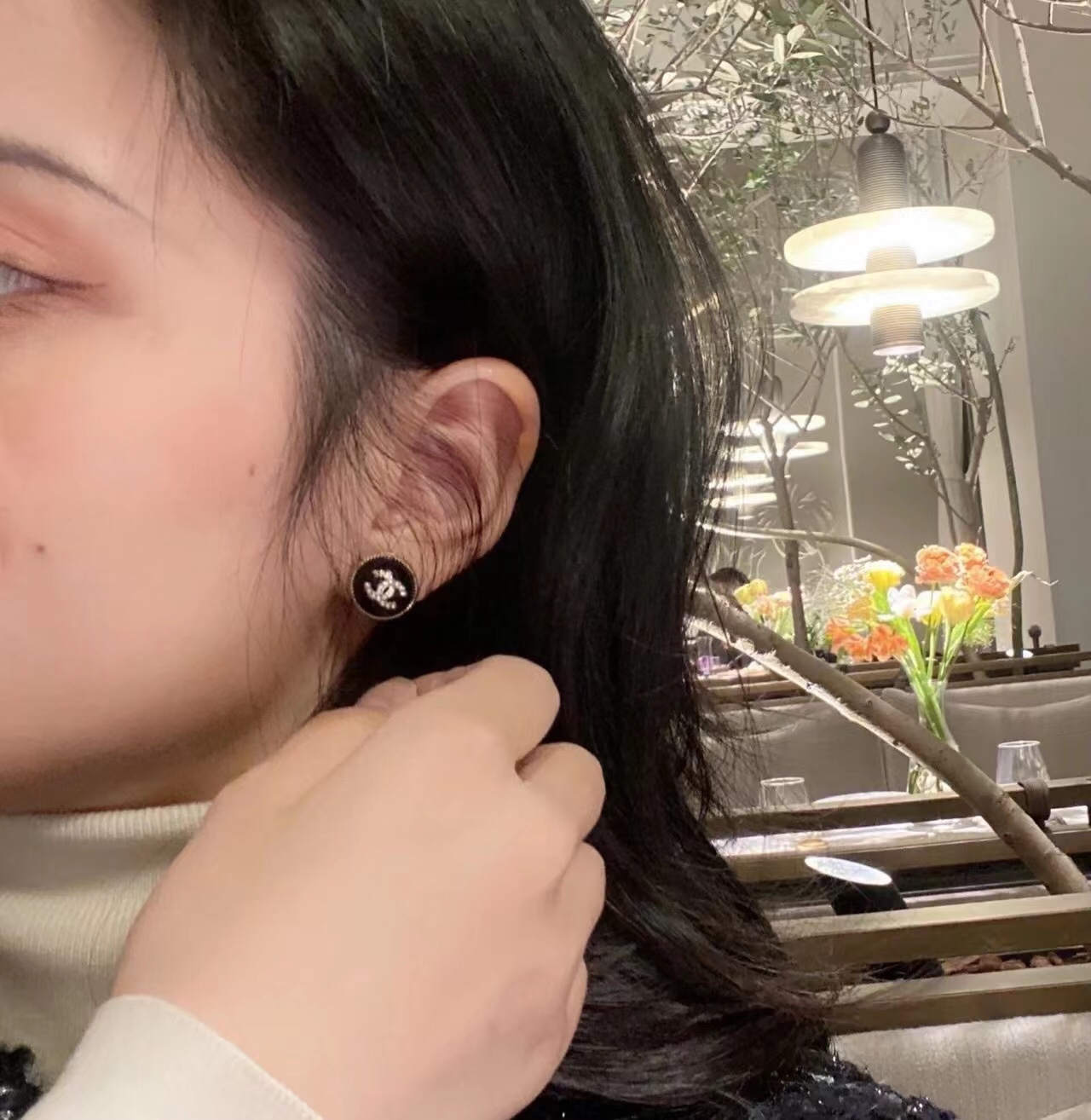 Chanel Earrings Silver