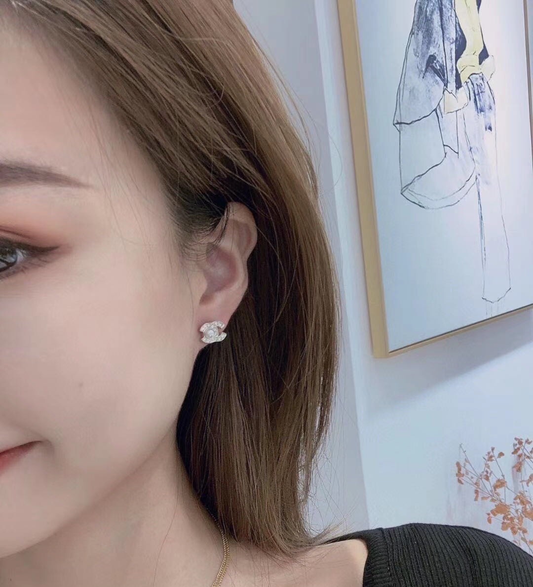 Chanel Earrings Silver