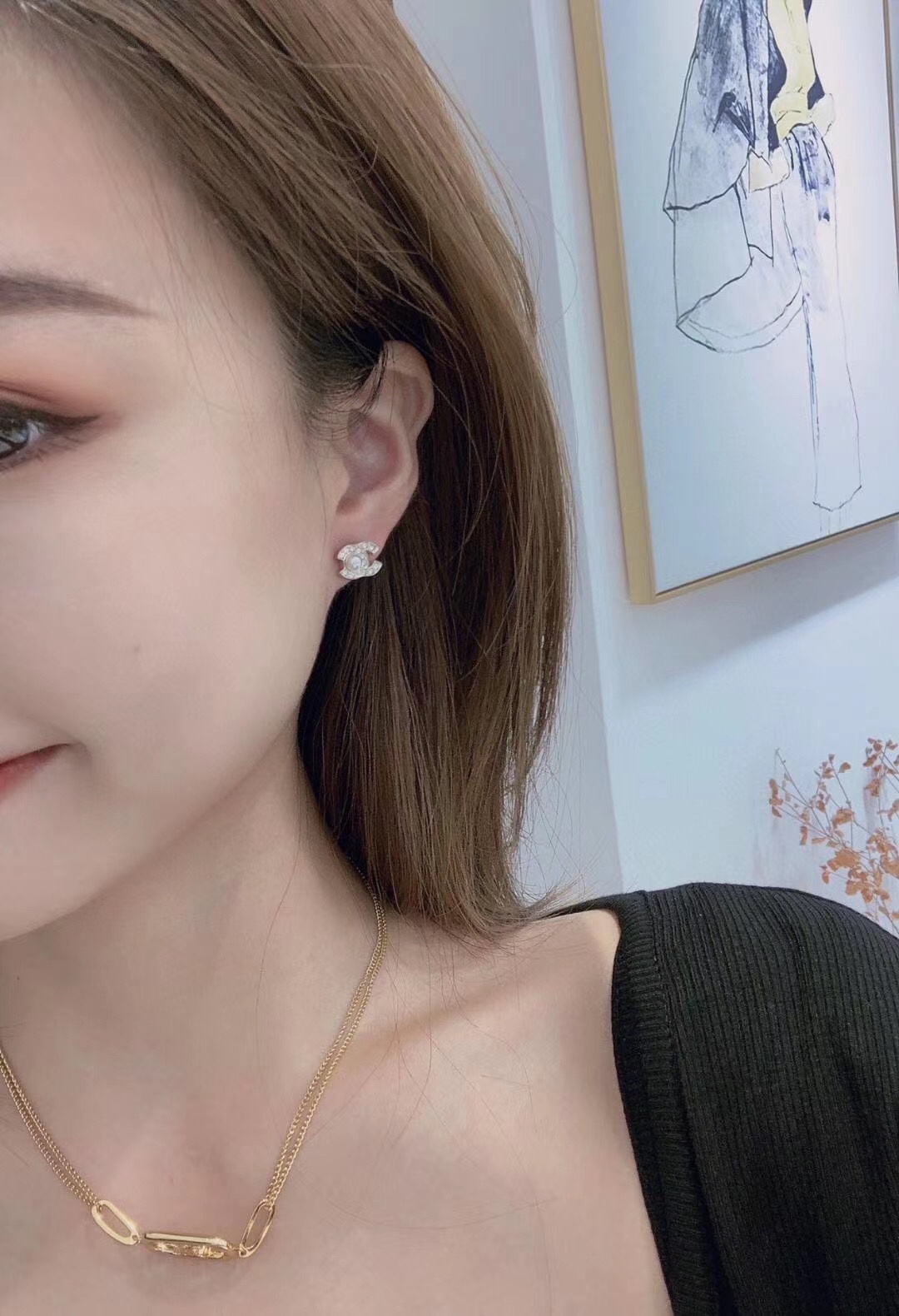 Chanel Earrings Silver