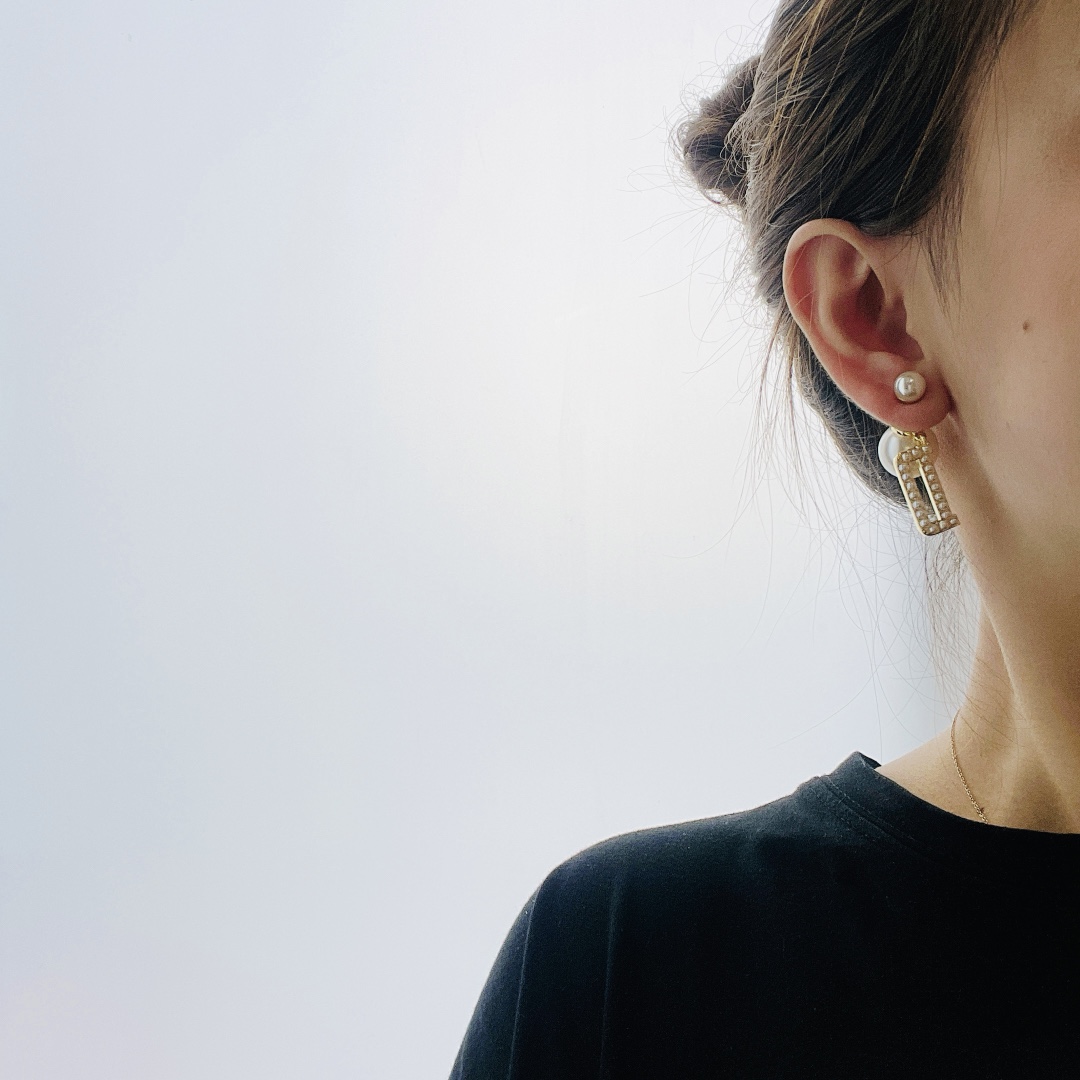 Dior Earrings Silver S