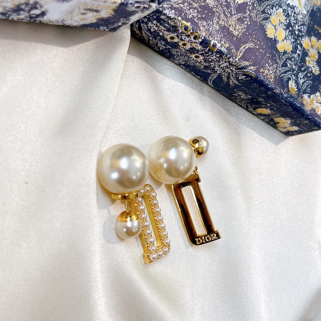 Dior Earrings Silver S