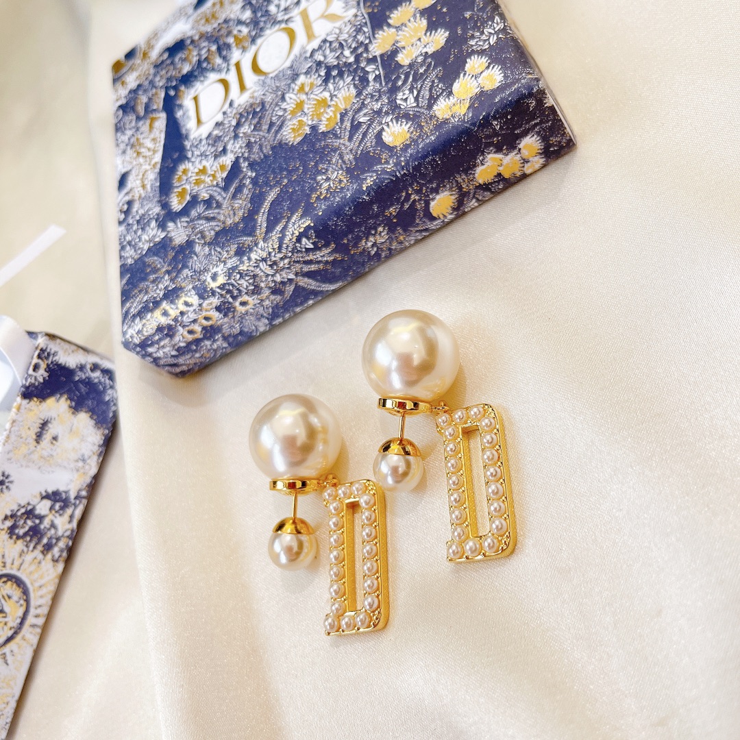 Dior Earrings Silver S