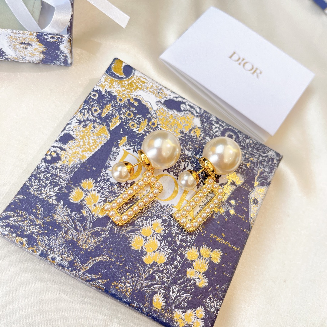 Dior Earrings Silver S