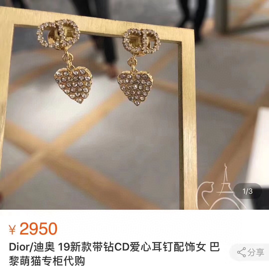 Dior Earrings Silver