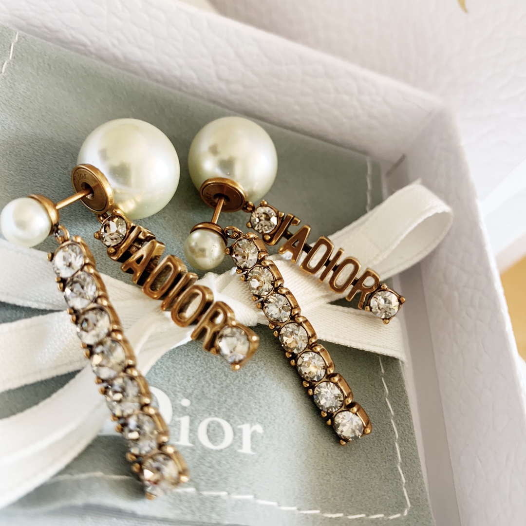 Dior Earrings Silver Silver