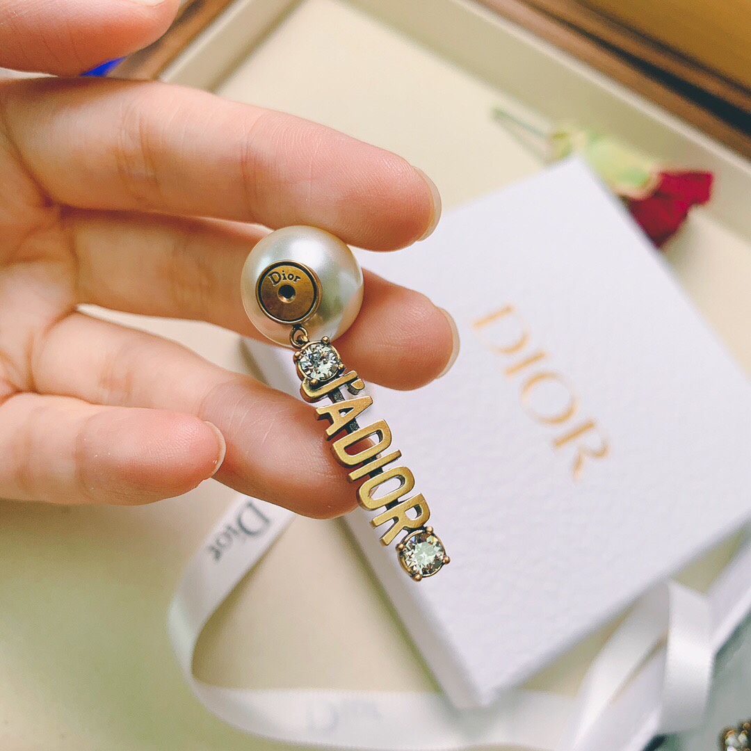 Dior Earrings Silver Silver