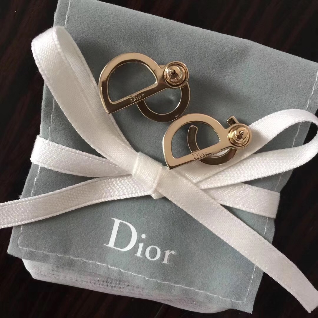 Dior Earrings Pearl Gold