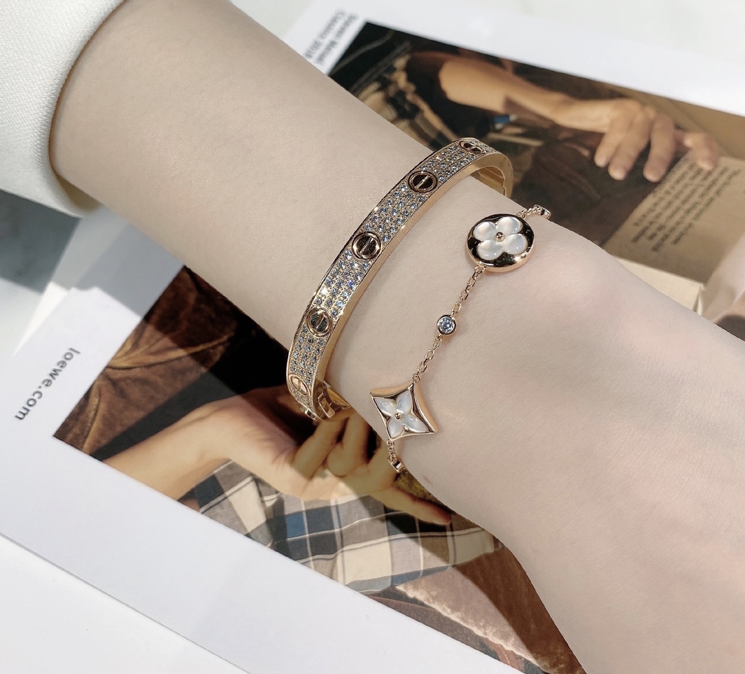 Lv Bracelet Silver L