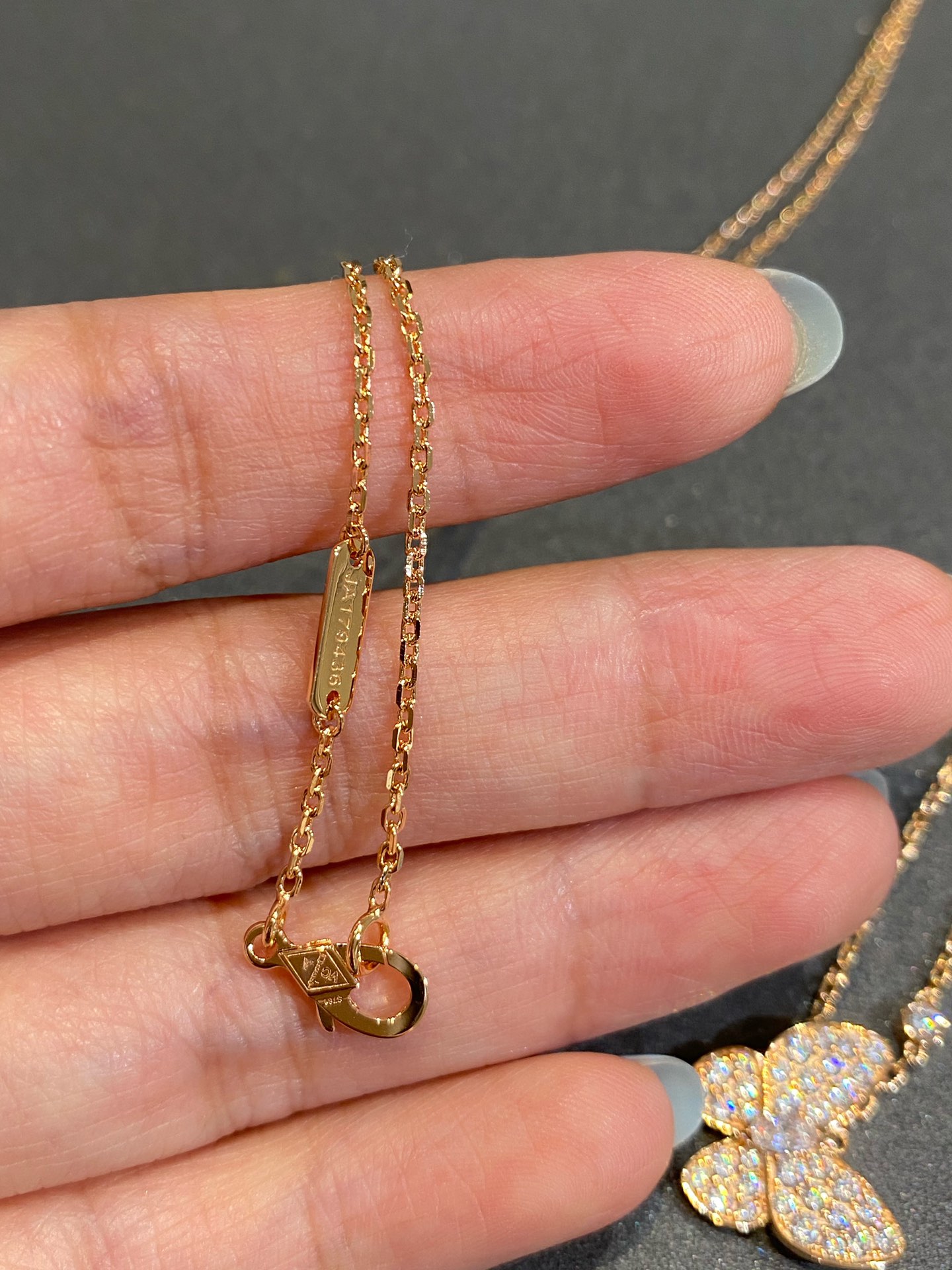 Van Cleef Arpels Necklace Diamond Inlaid 45cm