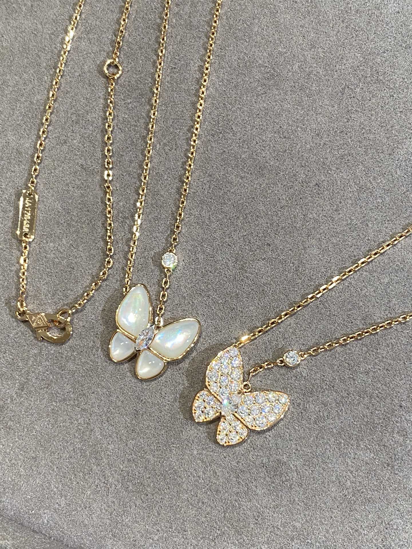 Van Cleef Arpels Necklace Diamond Inlaid 45cm