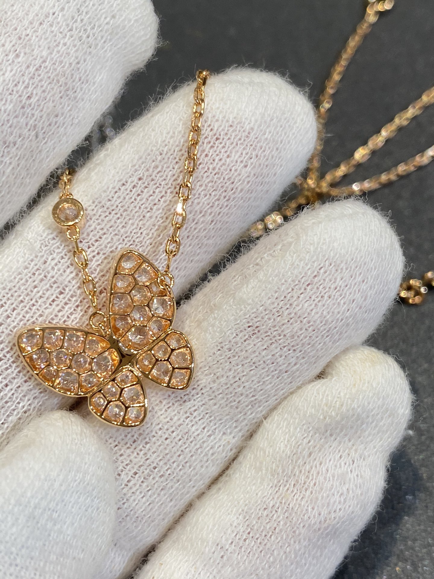 Van Cleef Arpels Necklace Diamond Inlaid 45cm