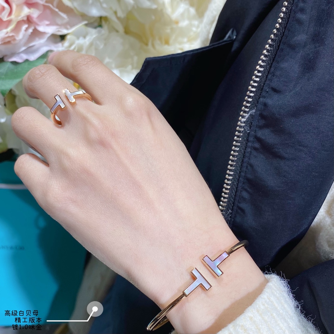 Tiffany Co Bangle White Inlaid S