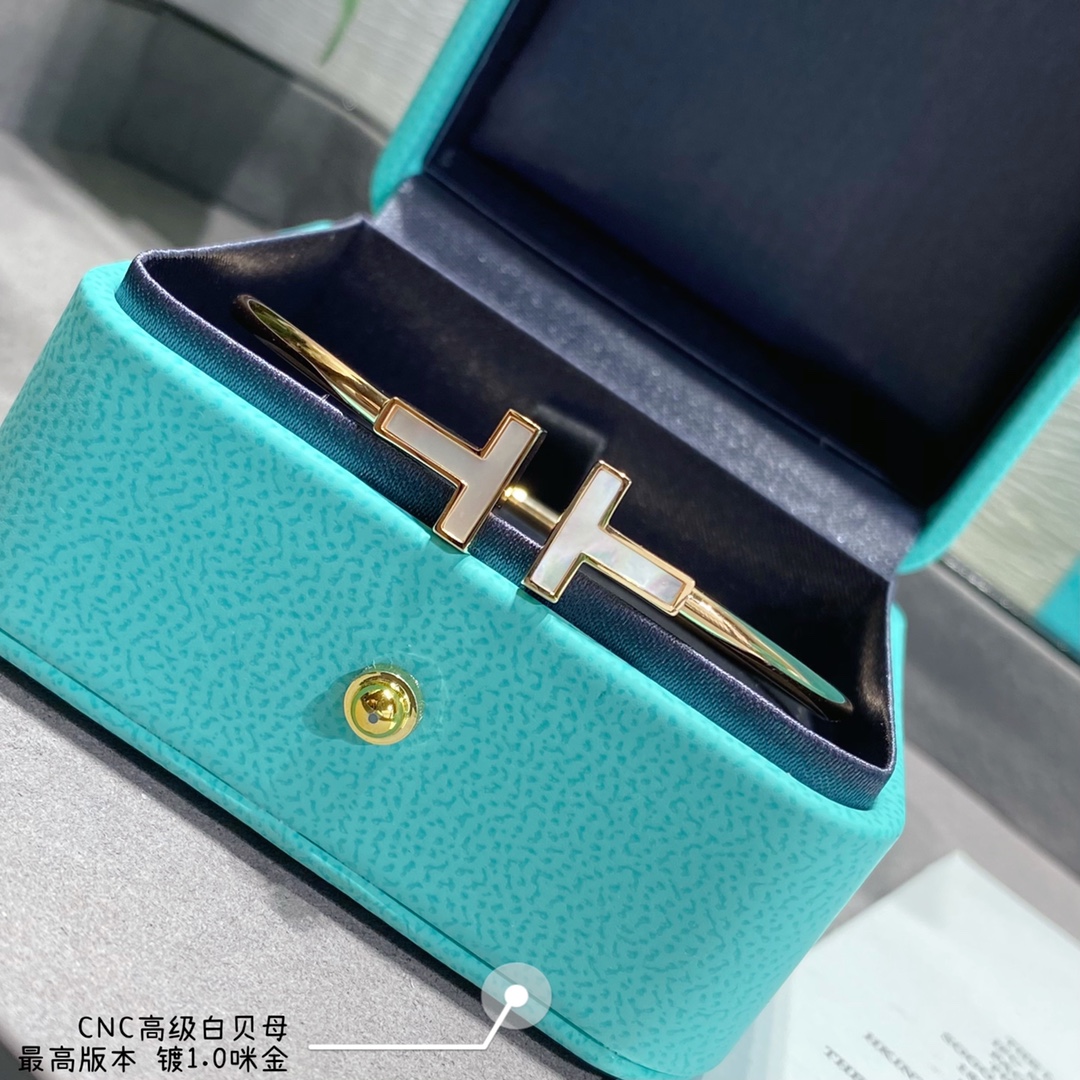 Tiffany Co Bangle White Inlaid S