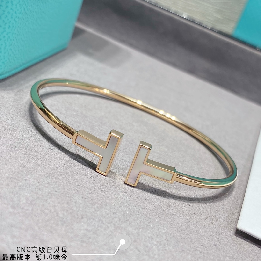Tiffany Co Bangle White Inlaid S