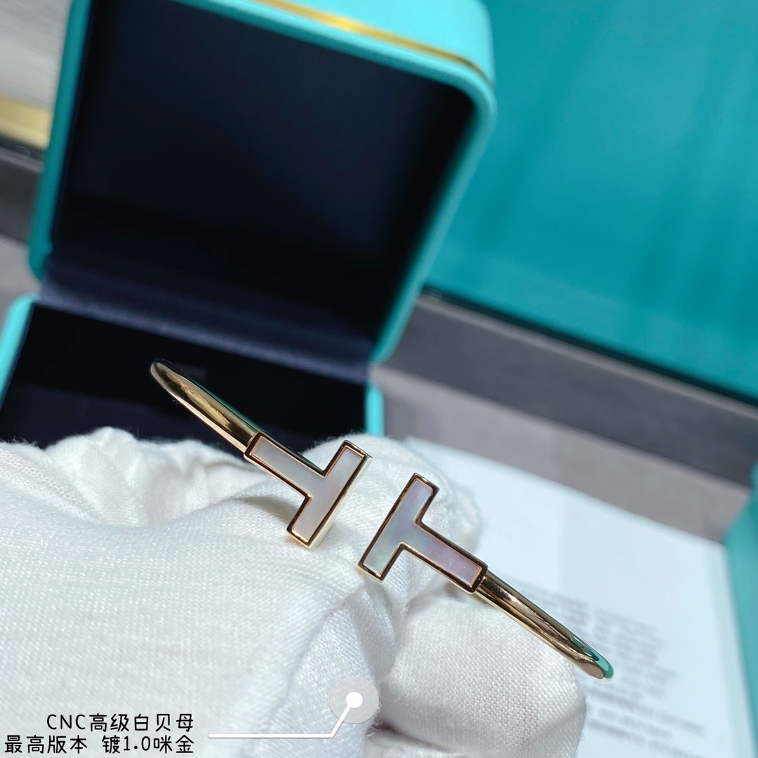 Tiffany Co Bangle White Inlaid S