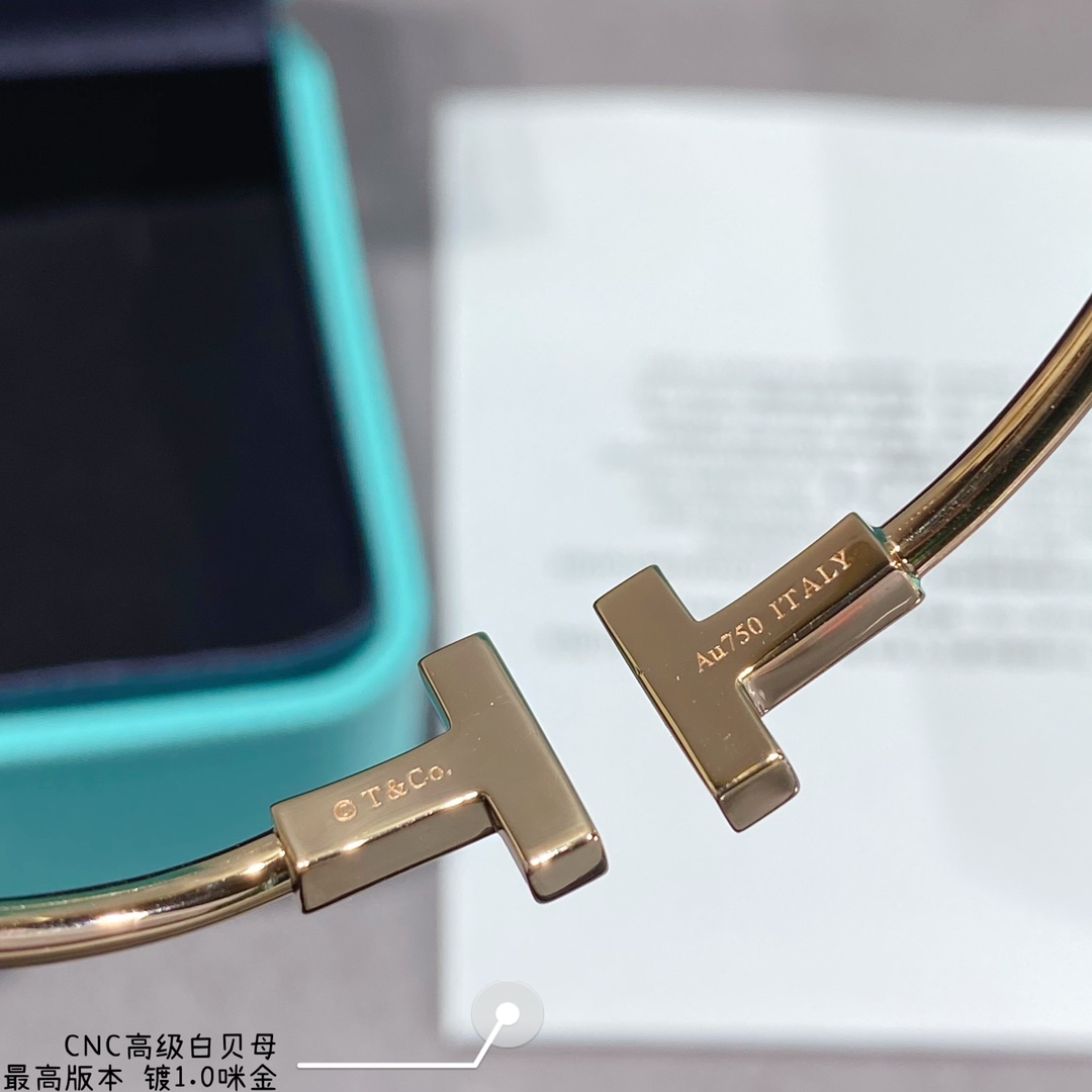 Tiffany Co Bangle White Inlaid S