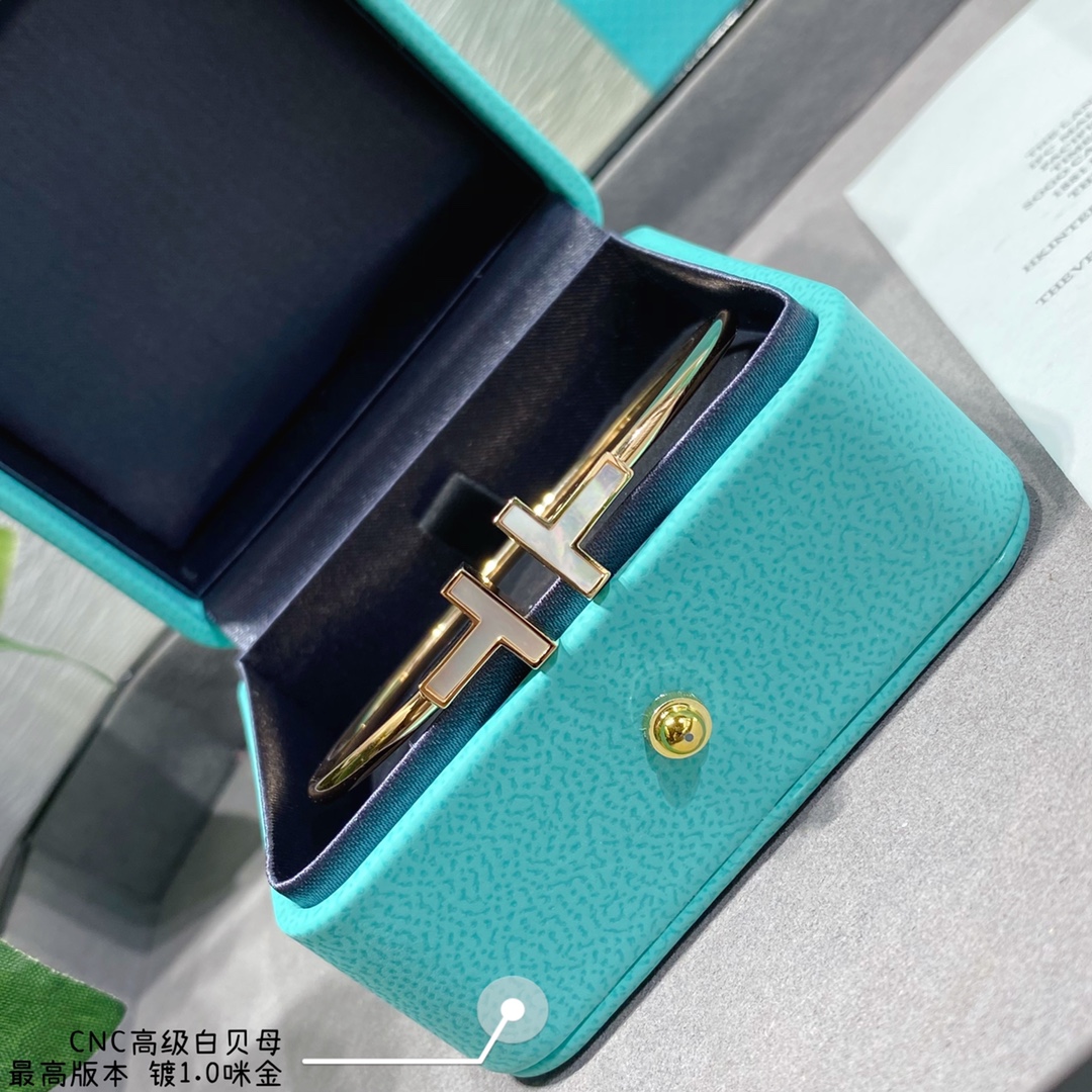 Tiffany Co Bangle White Inlaid S