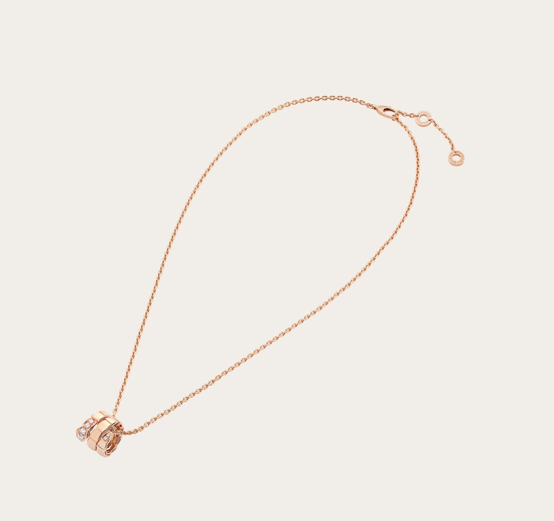 Bvlgari Necklace Rose Gold Inlaid