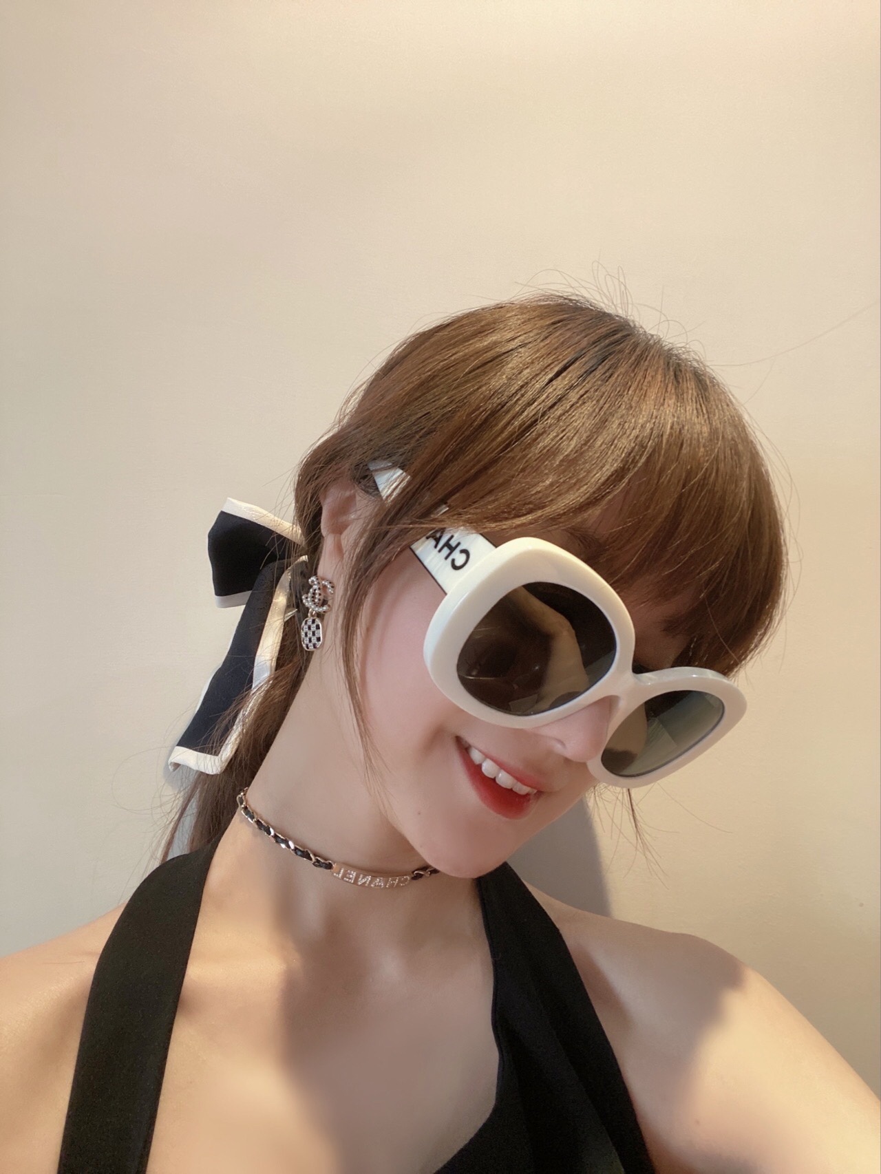 Chanel Earrings Pearl L