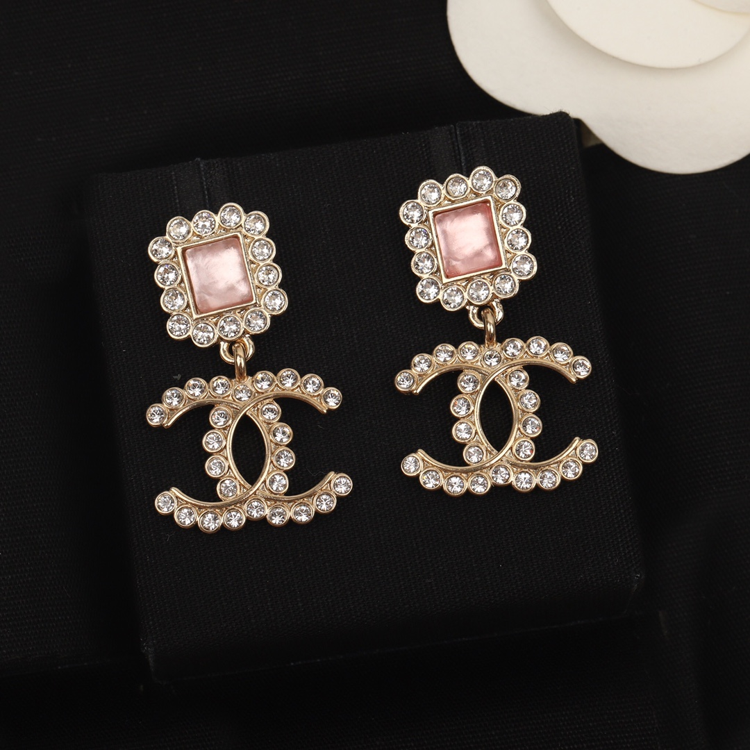 Chanel Earrings Pink L