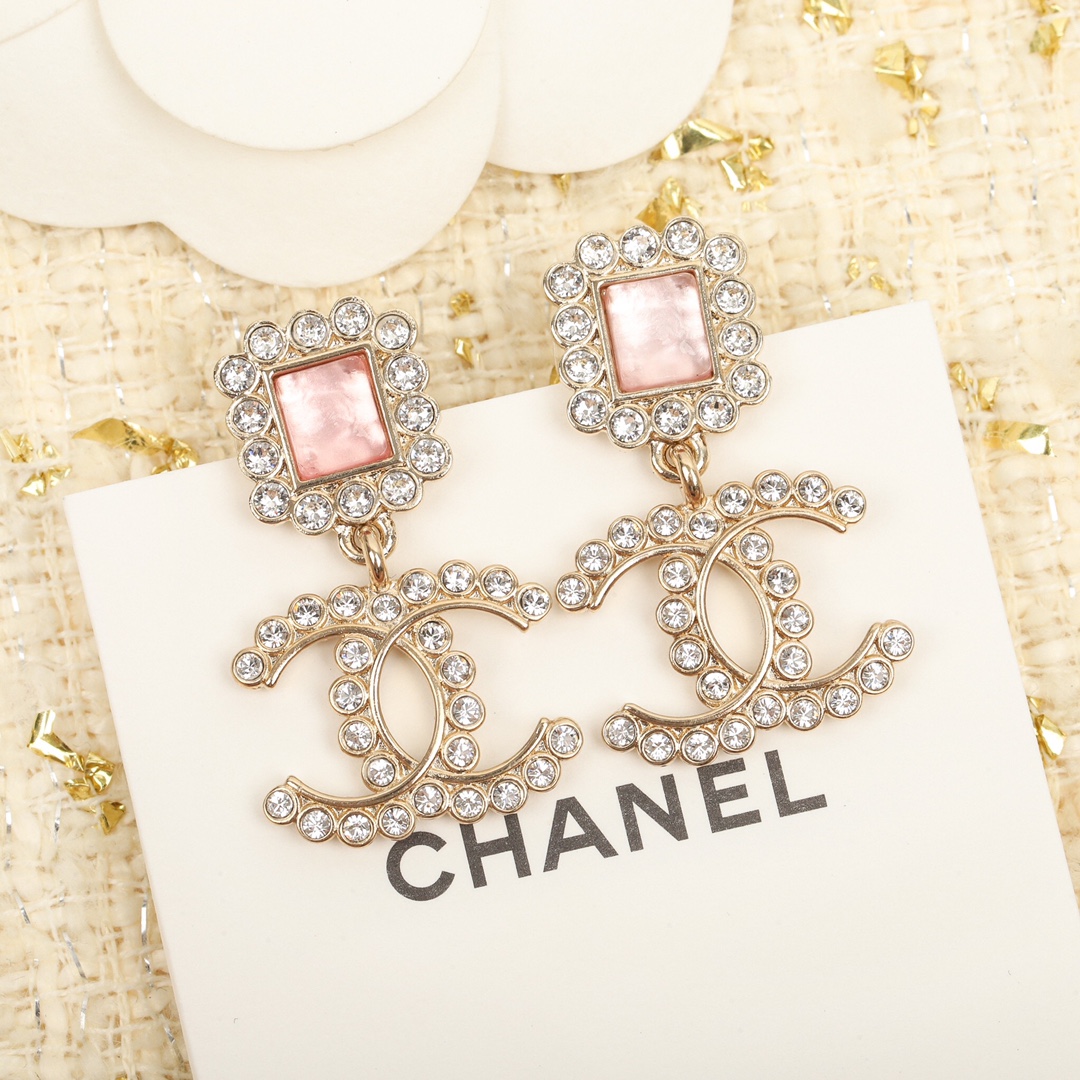 Chanel Earrings Pink L