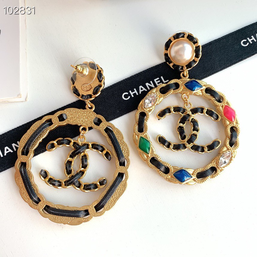 Chanel Earrings Black L