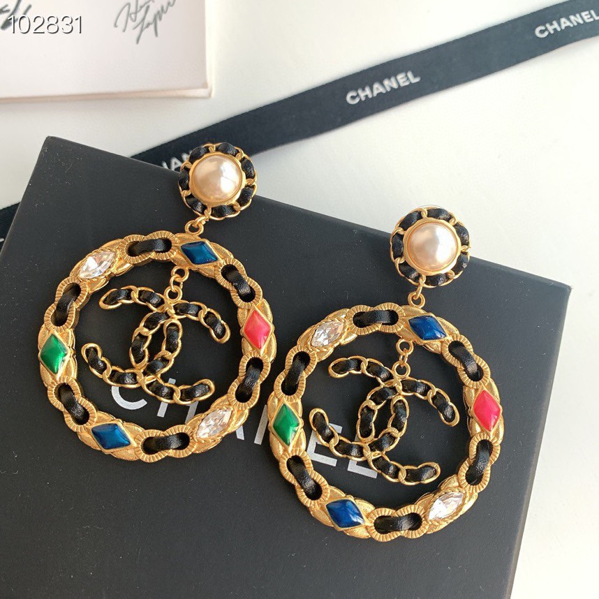 Chanel Earrings Black L