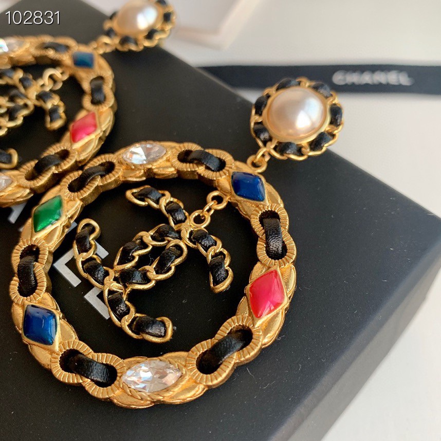 Chanel Earrings Black L