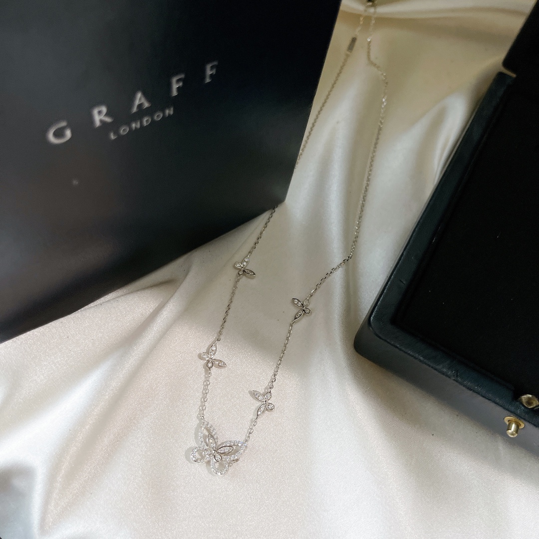 Graff Necklace Silver Inlaid S
