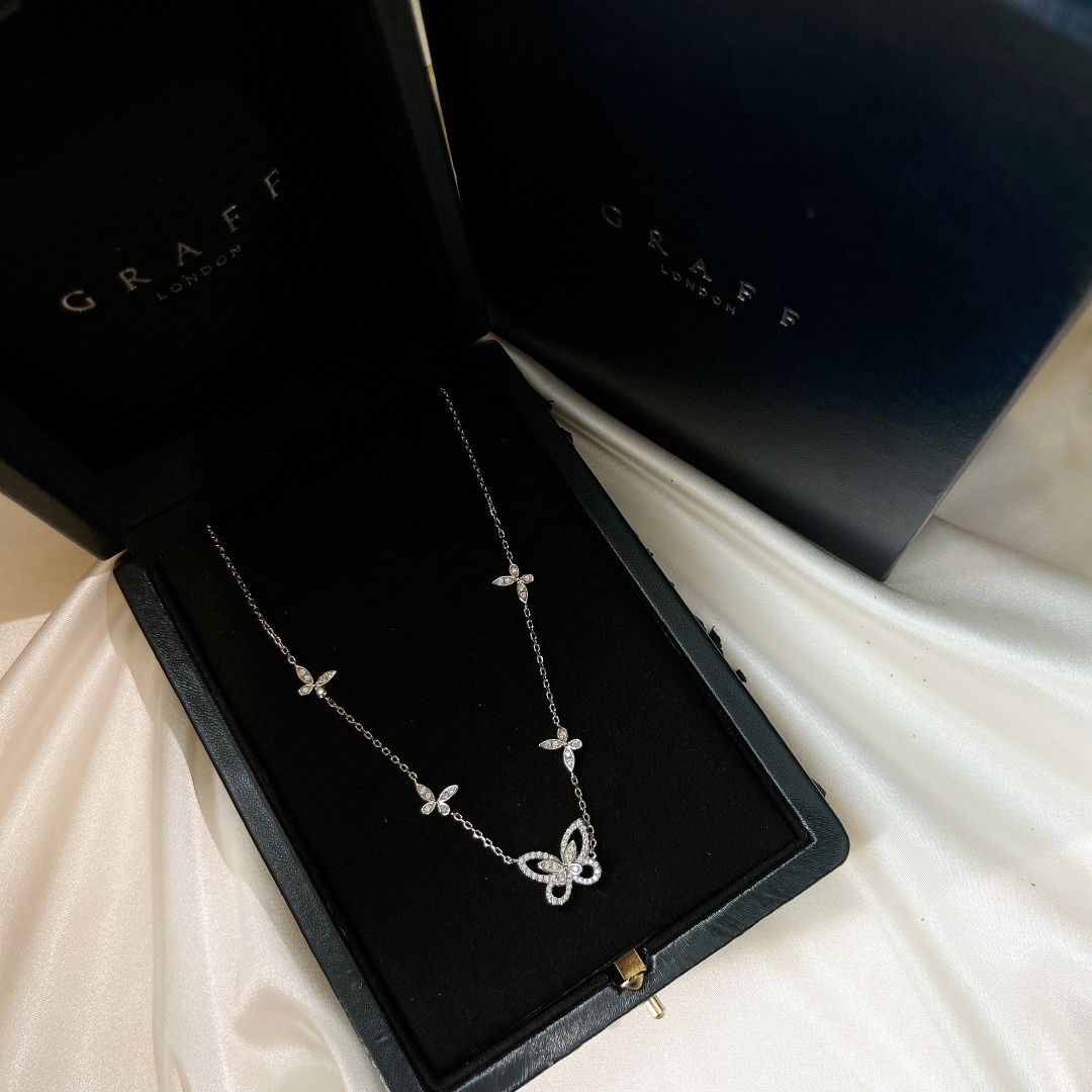 Graff Necklace Silver Inlaid S