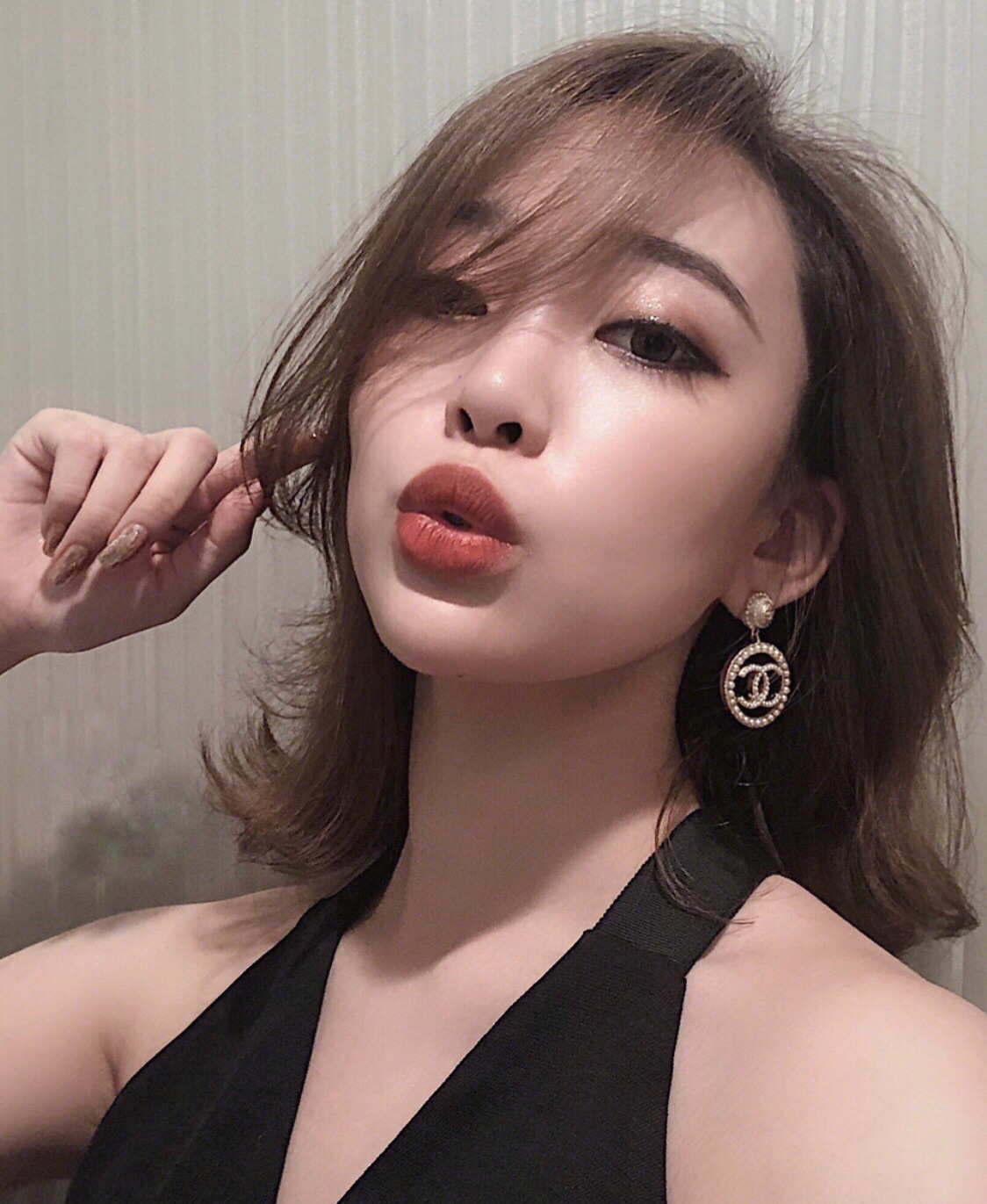 Chanel Earrings Pearl L