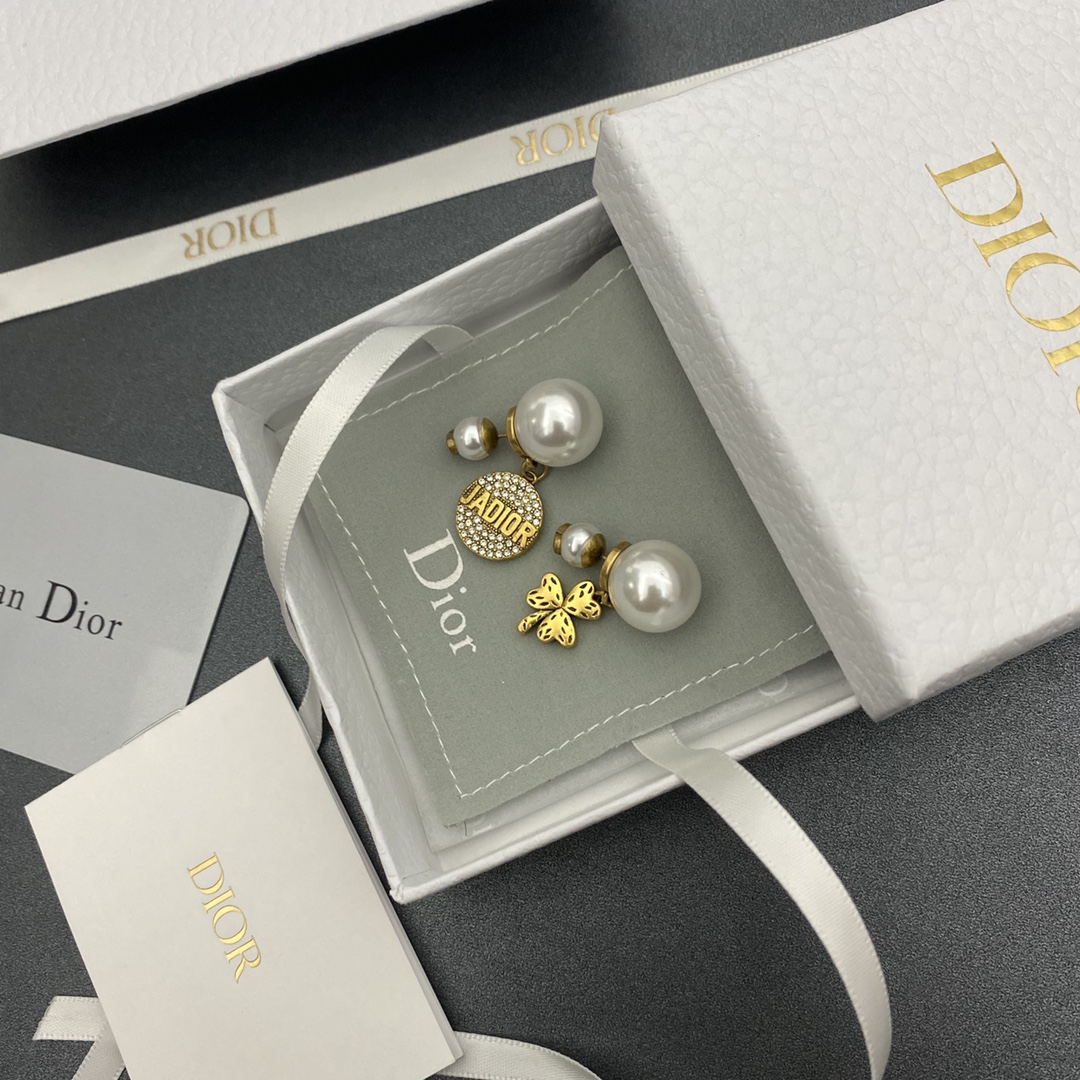 Dior Earrings Inlaid L