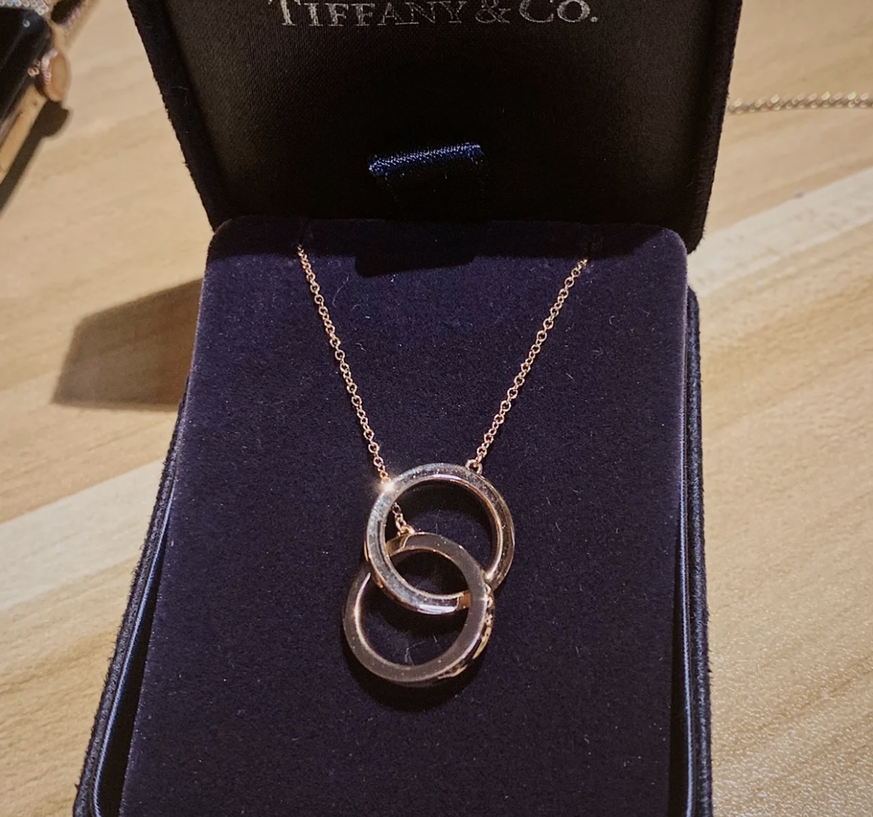 Tiffany Co Necklace Silver Rose Gold S