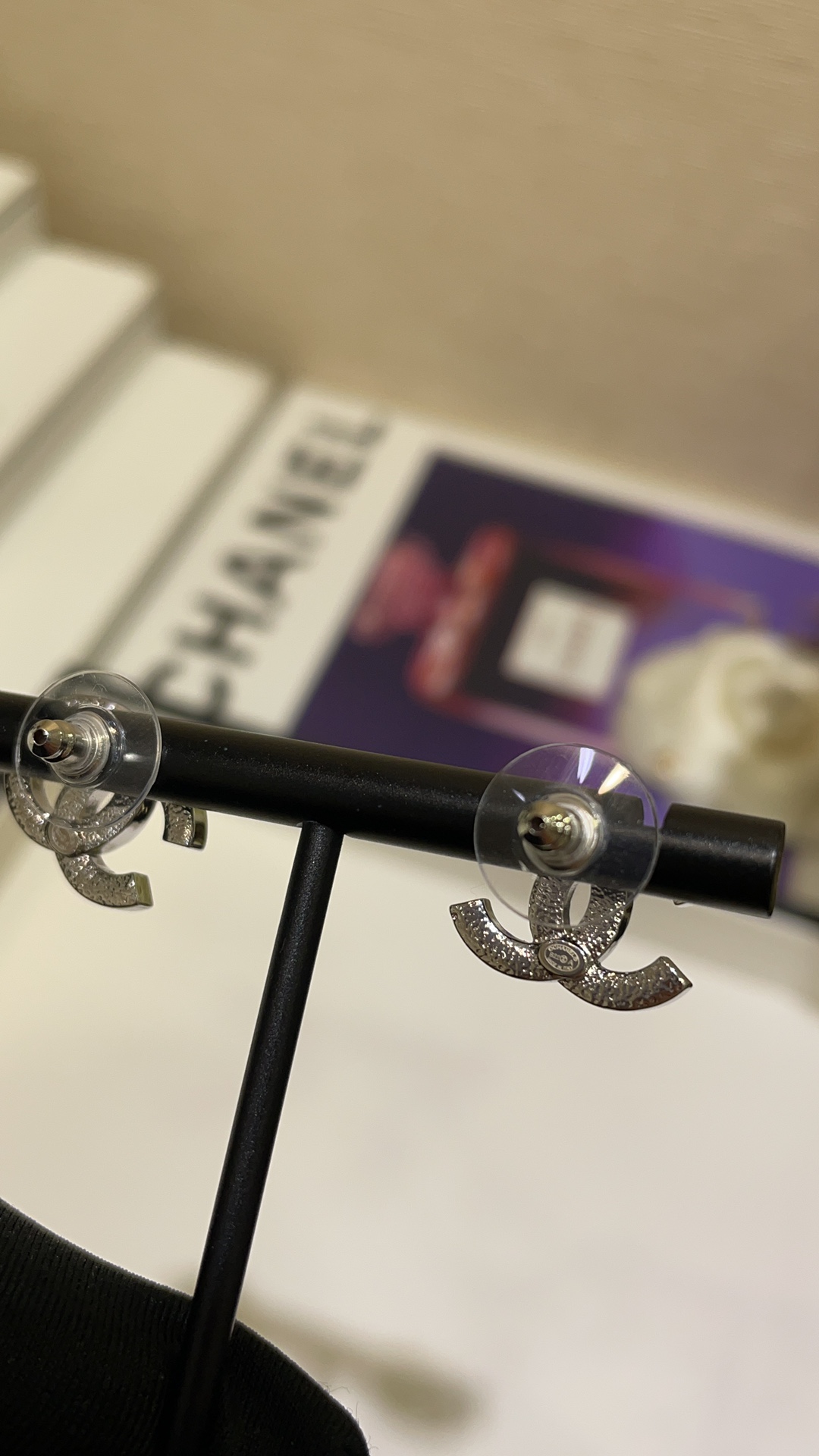 Chanel Earrings Silver Silver