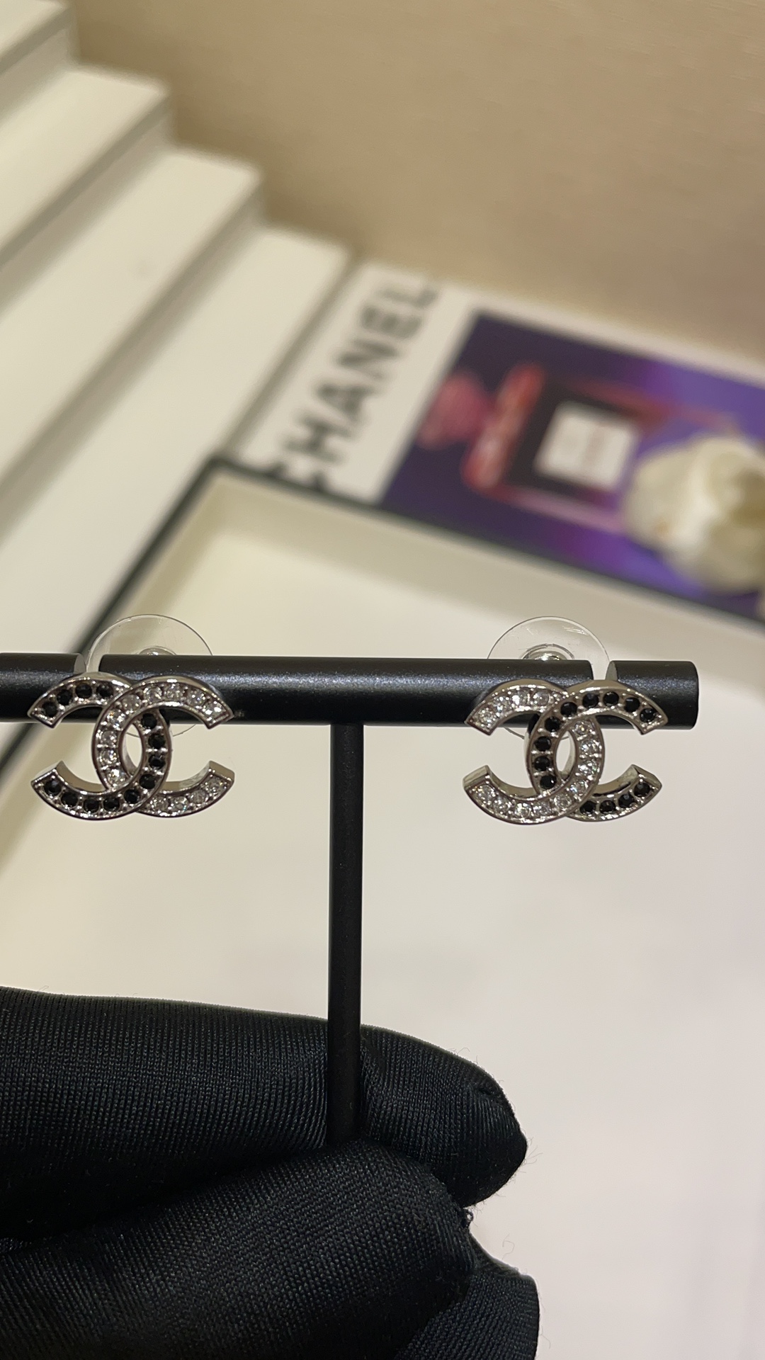 Chanel Earrings Silver Silver