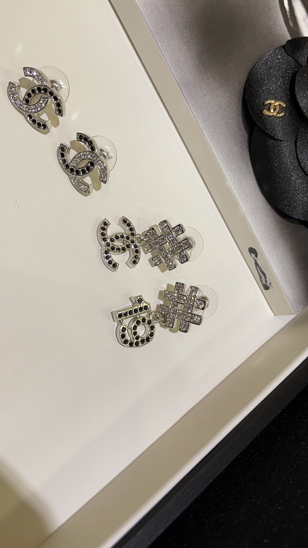 Chanel Earrings Silver Silver