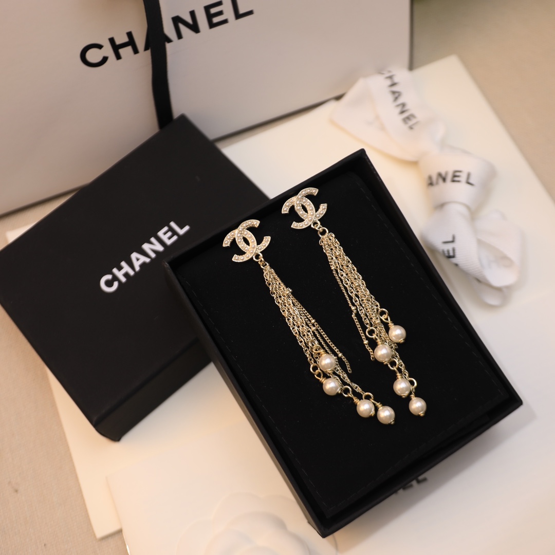 Chanel Earrings Silver S-l