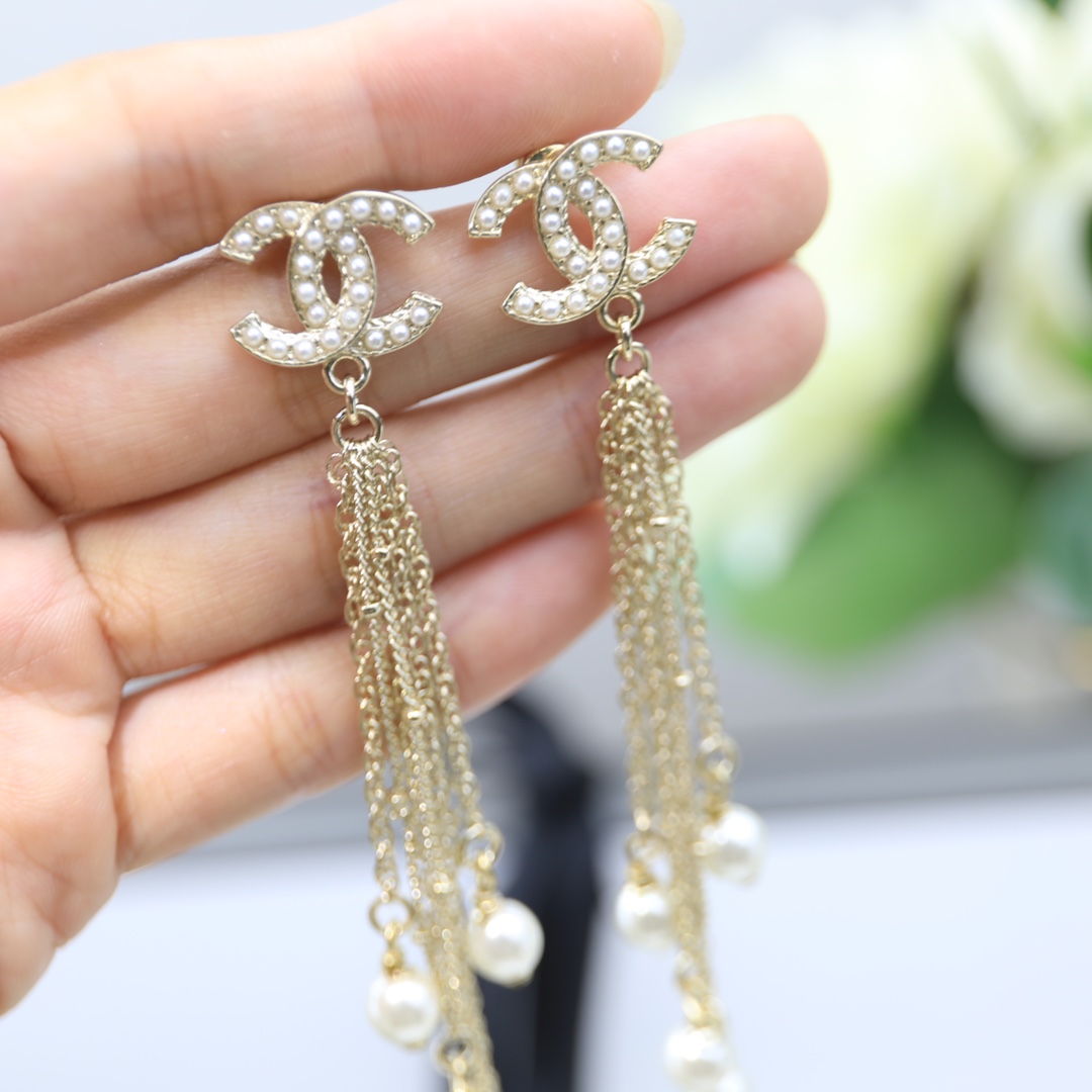 Chanel Earrings Silver S-l