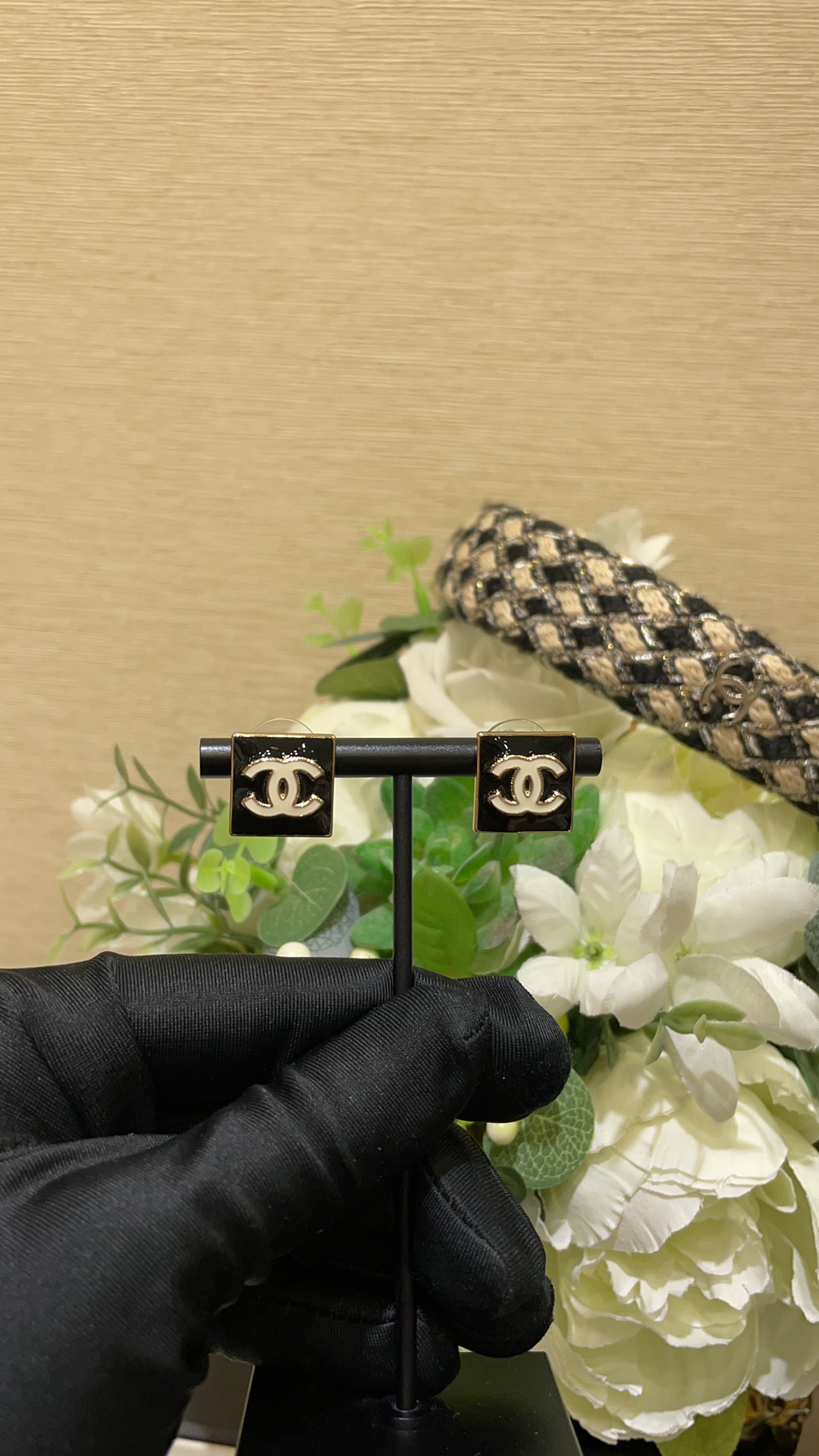 Chanel Earrings Black