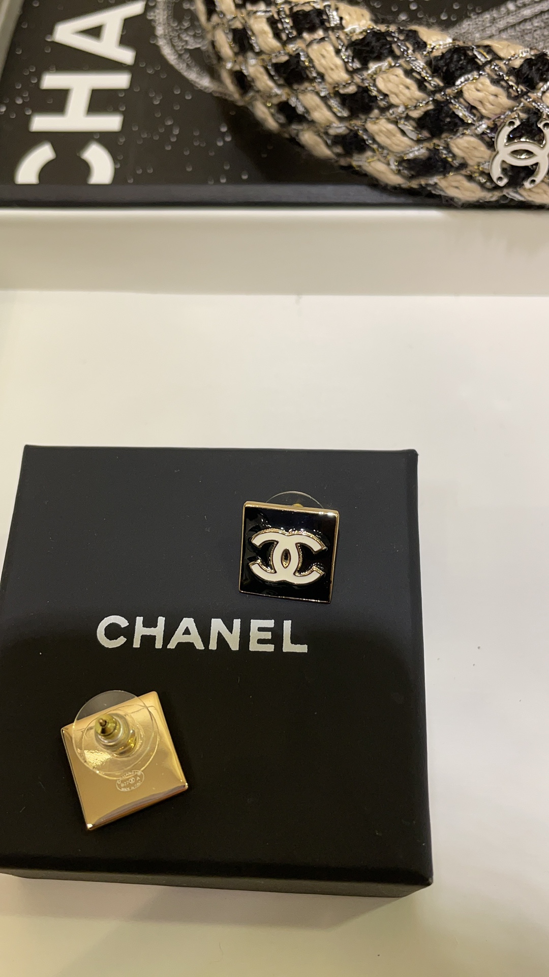 Chanel Earrings Black