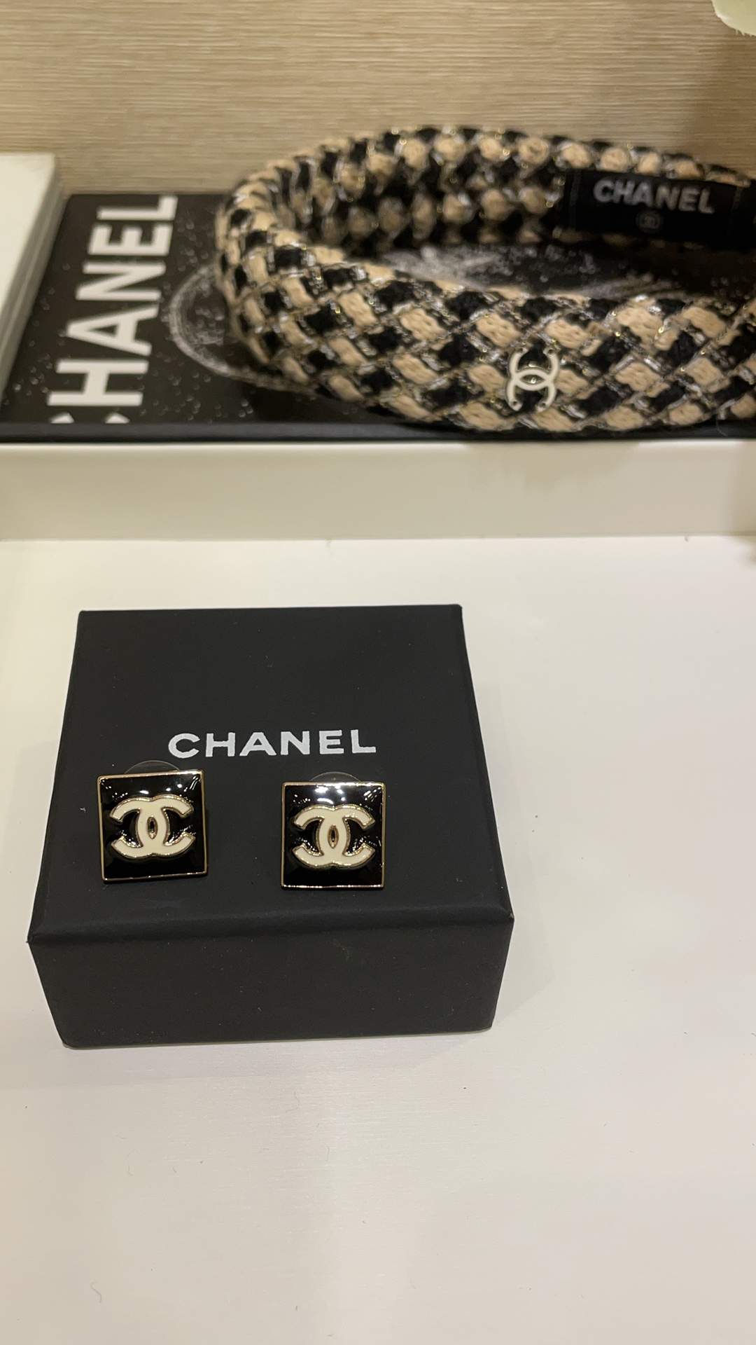 Chanel Earrings Black