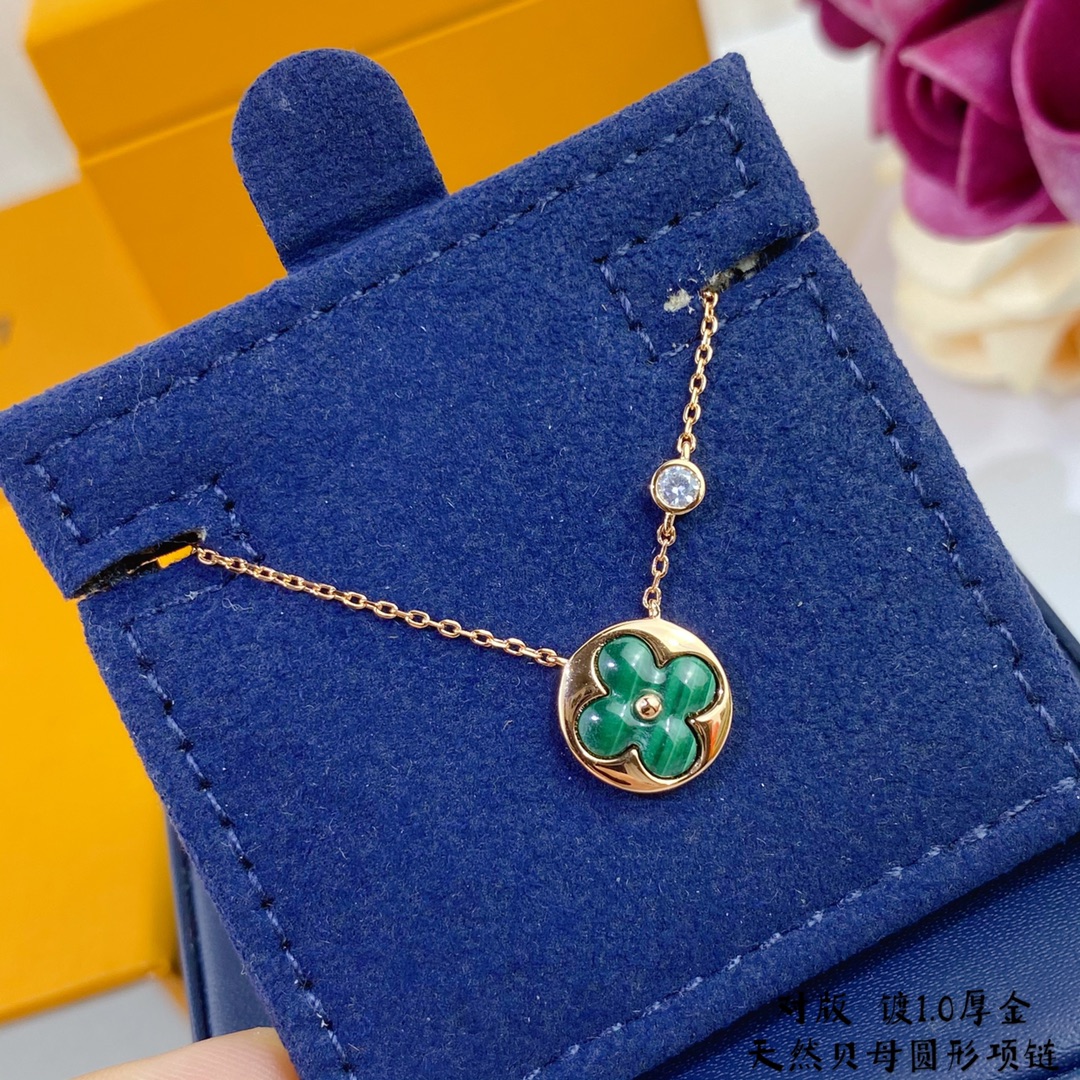 Lv Necklace Diamond Rose Gold L