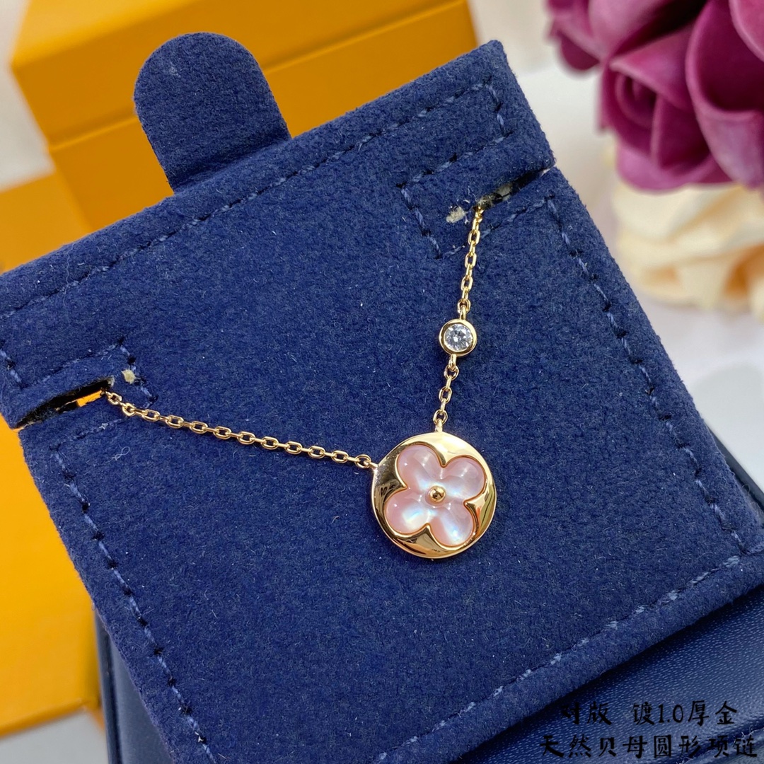 Lv Necklace Diamond Rose Gold L