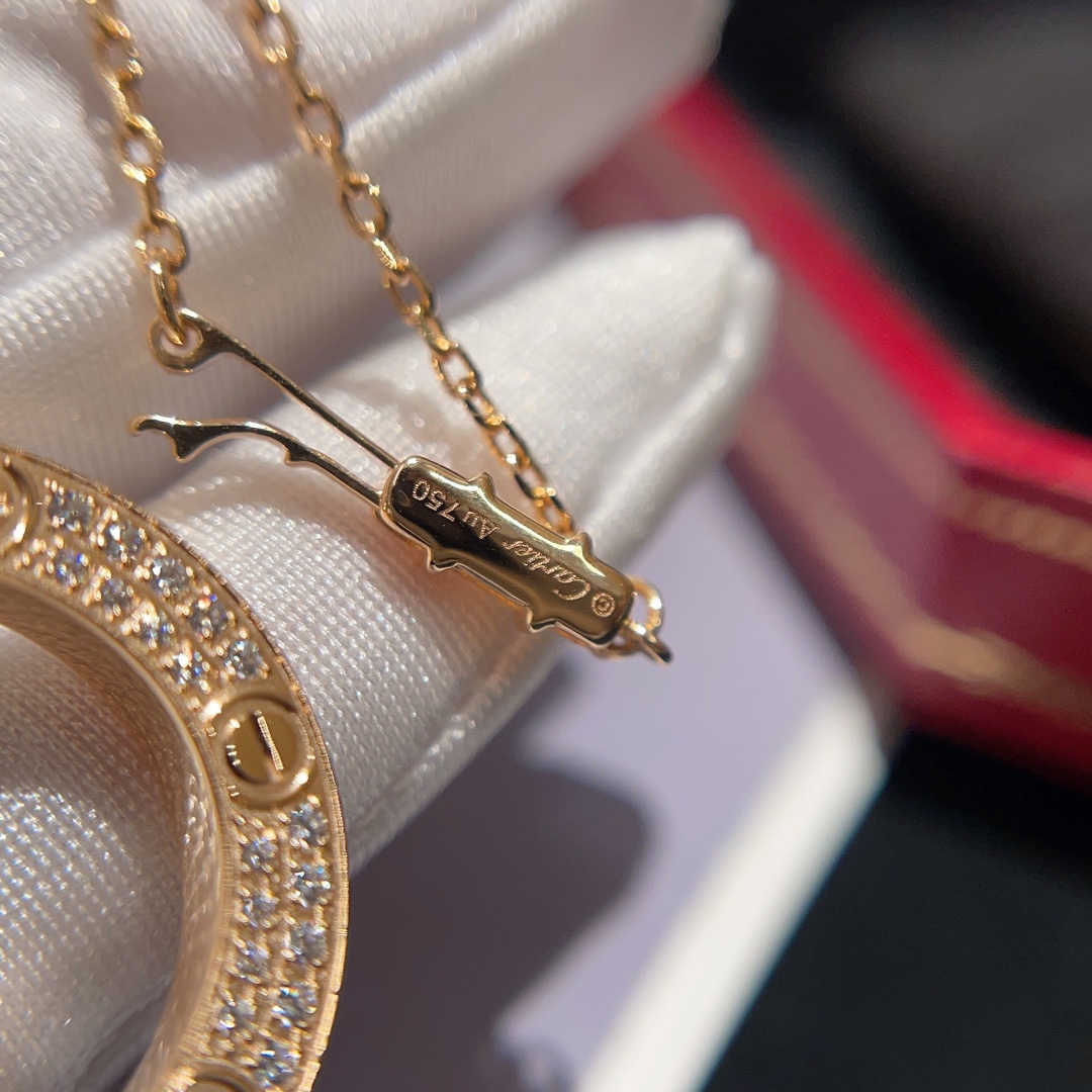 Cartier Necklace Rose Gold Inlaid