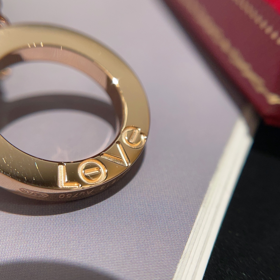 Cartier Necklace Rose Gold Inlaid